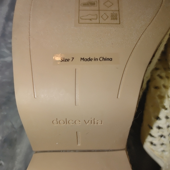 Dolce Vita Cream Woven Mules, Size 7 No Box NWT - Picture 6 of 6